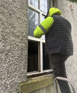 chapel window installation